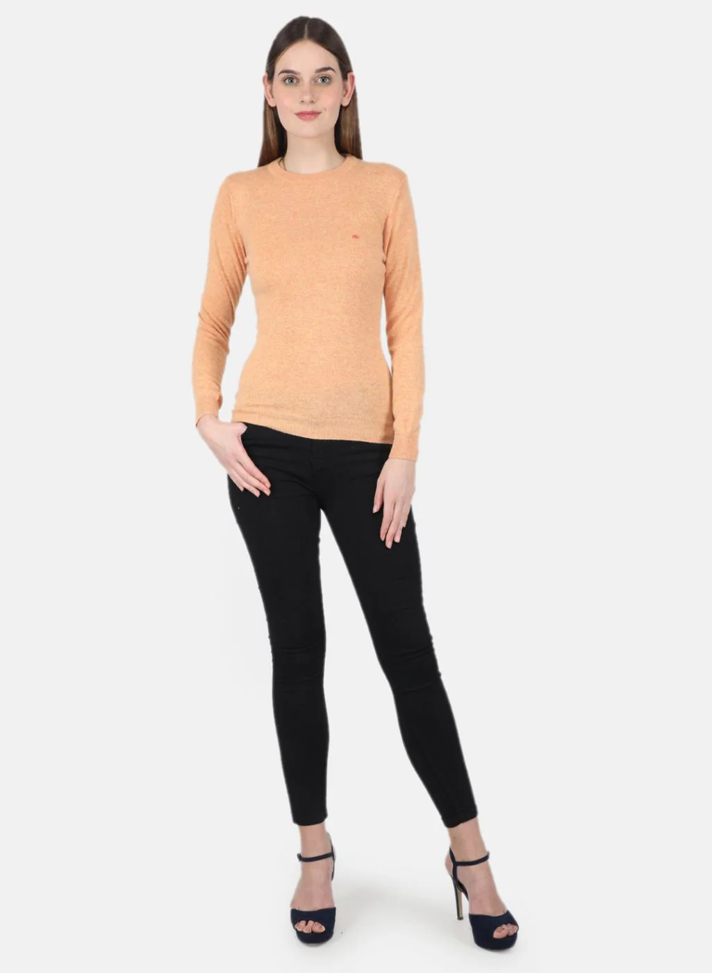 Women Orange Solid Top - Image 4
