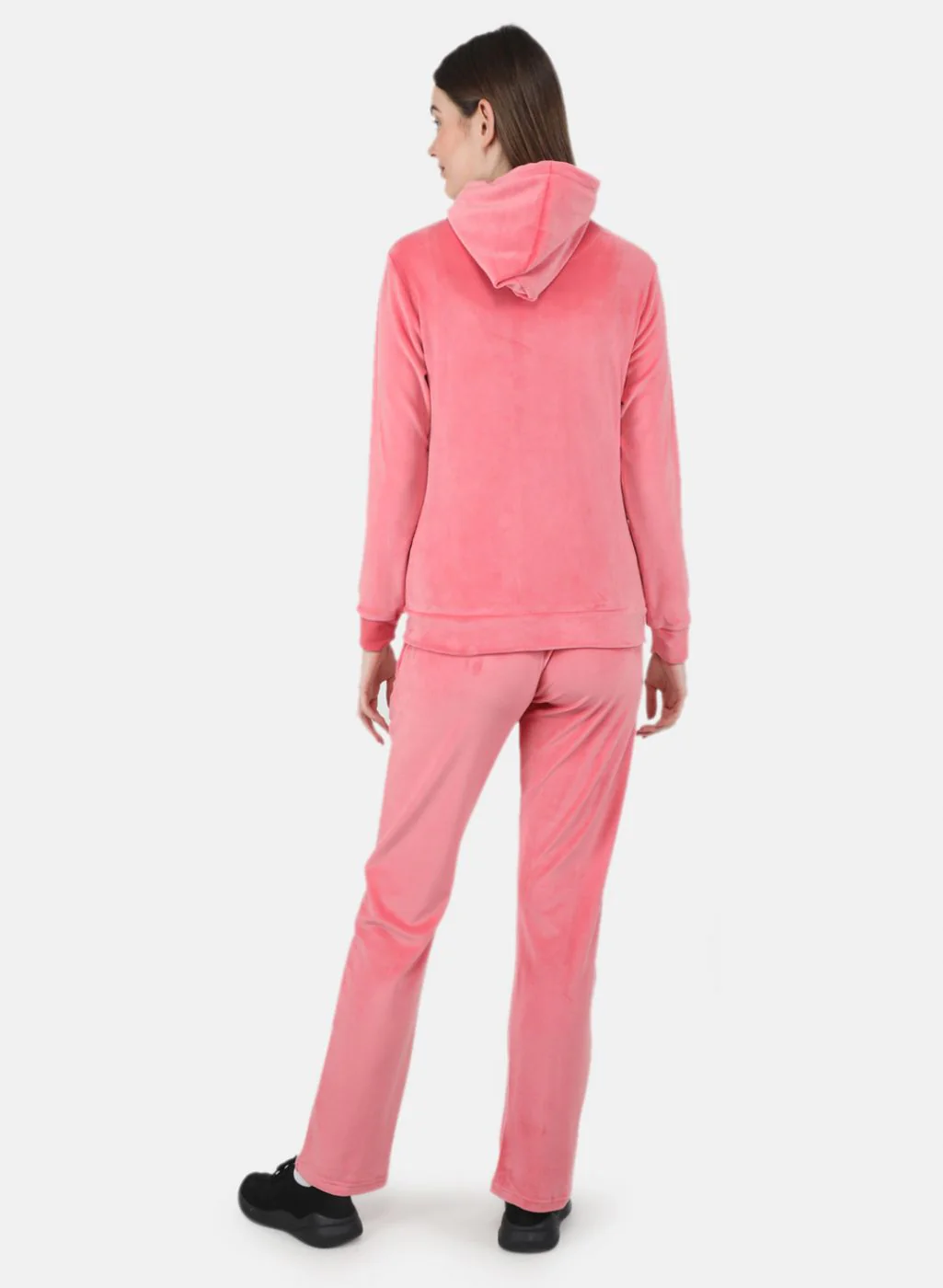 Women Peach Solid Tracksuit - Image 3