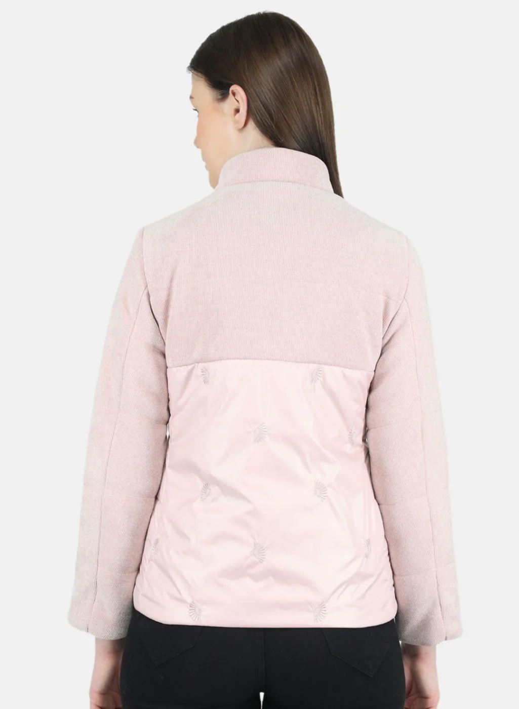 Women Pink Embroidered Jacket - Image 3