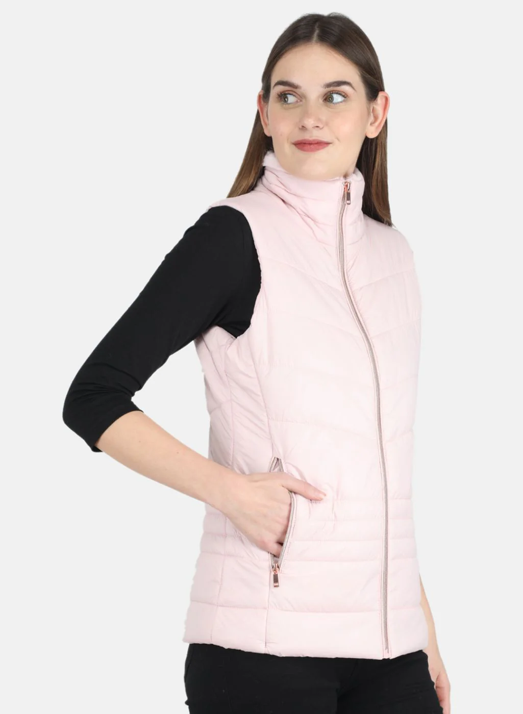 Women Pink Printed Jacket - Image 6