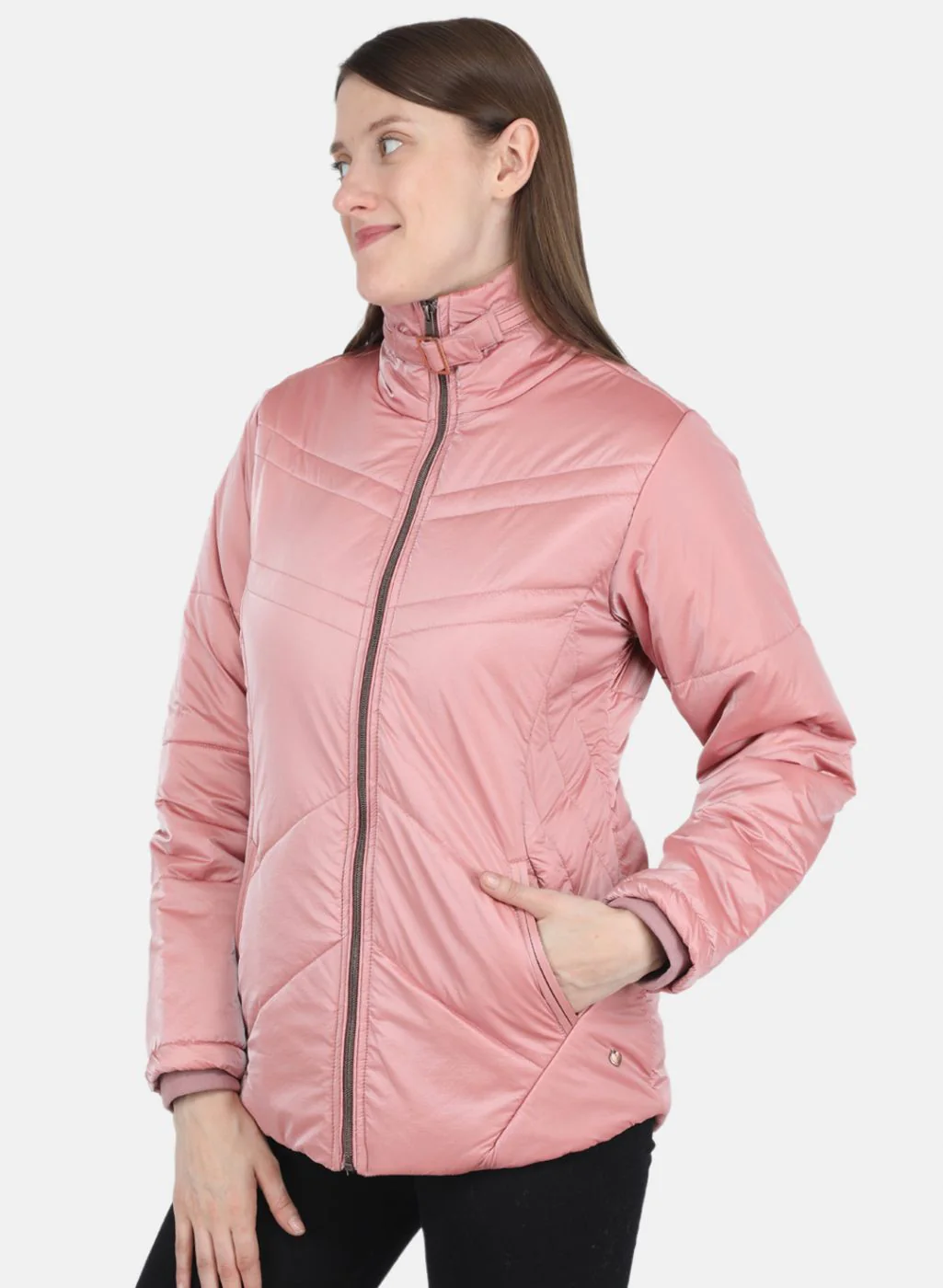 Women Pink Printed Jacket - Image 2