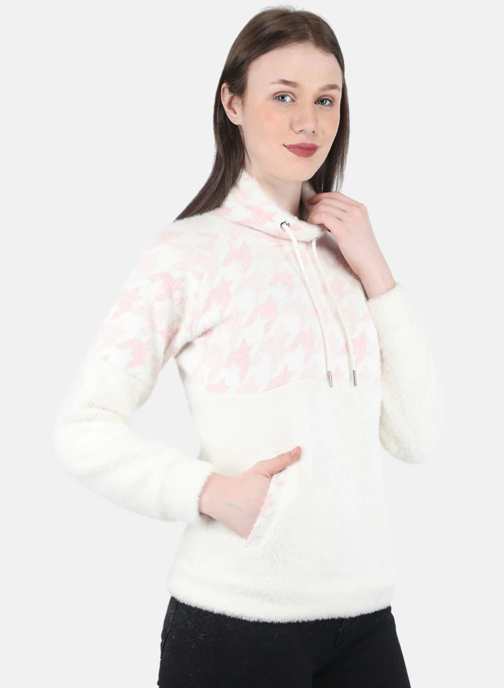 Women Pink Printed Sweatshirt - Image 6