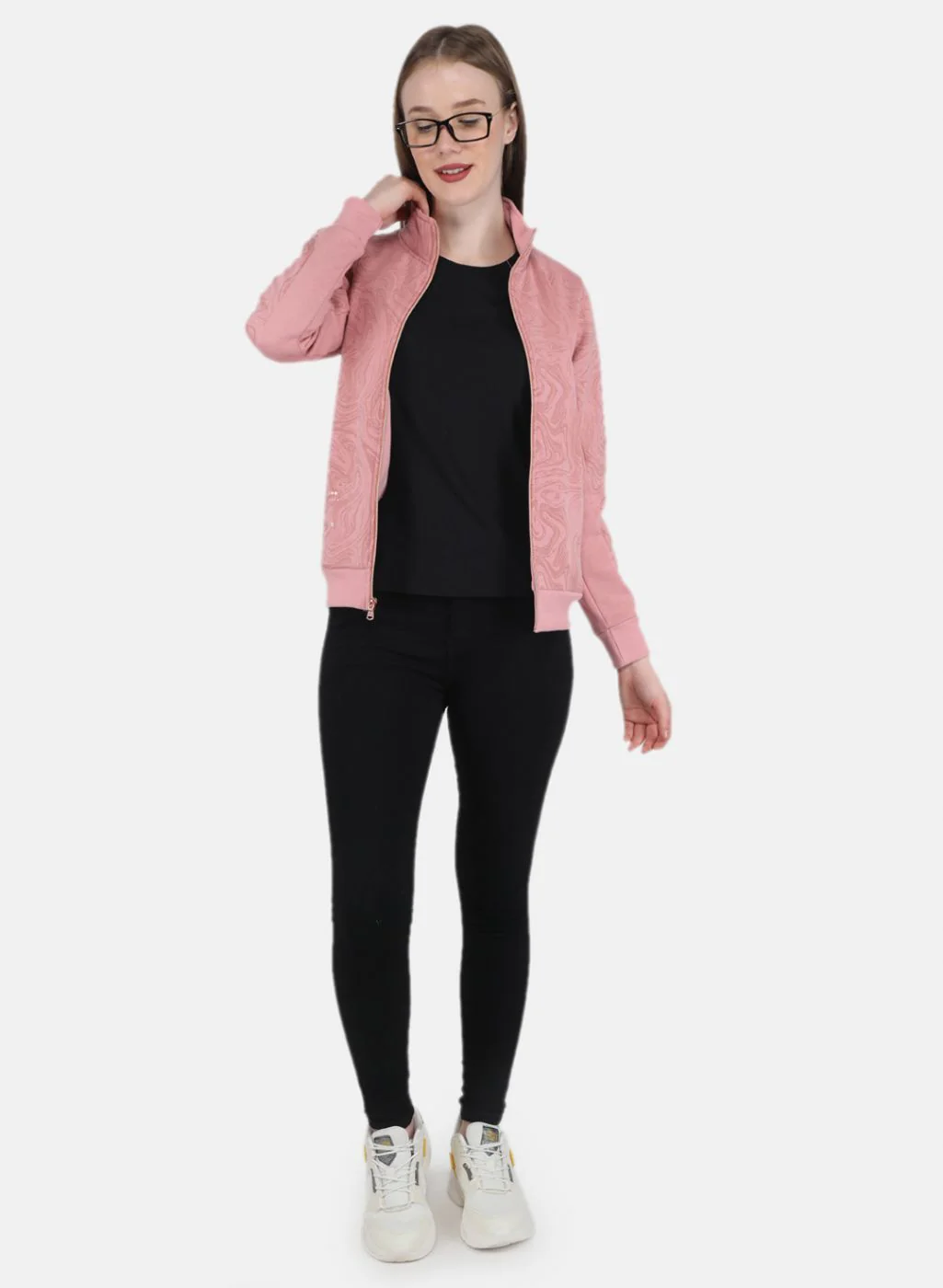 Women Pink Printed Sweatshirt - Image 4