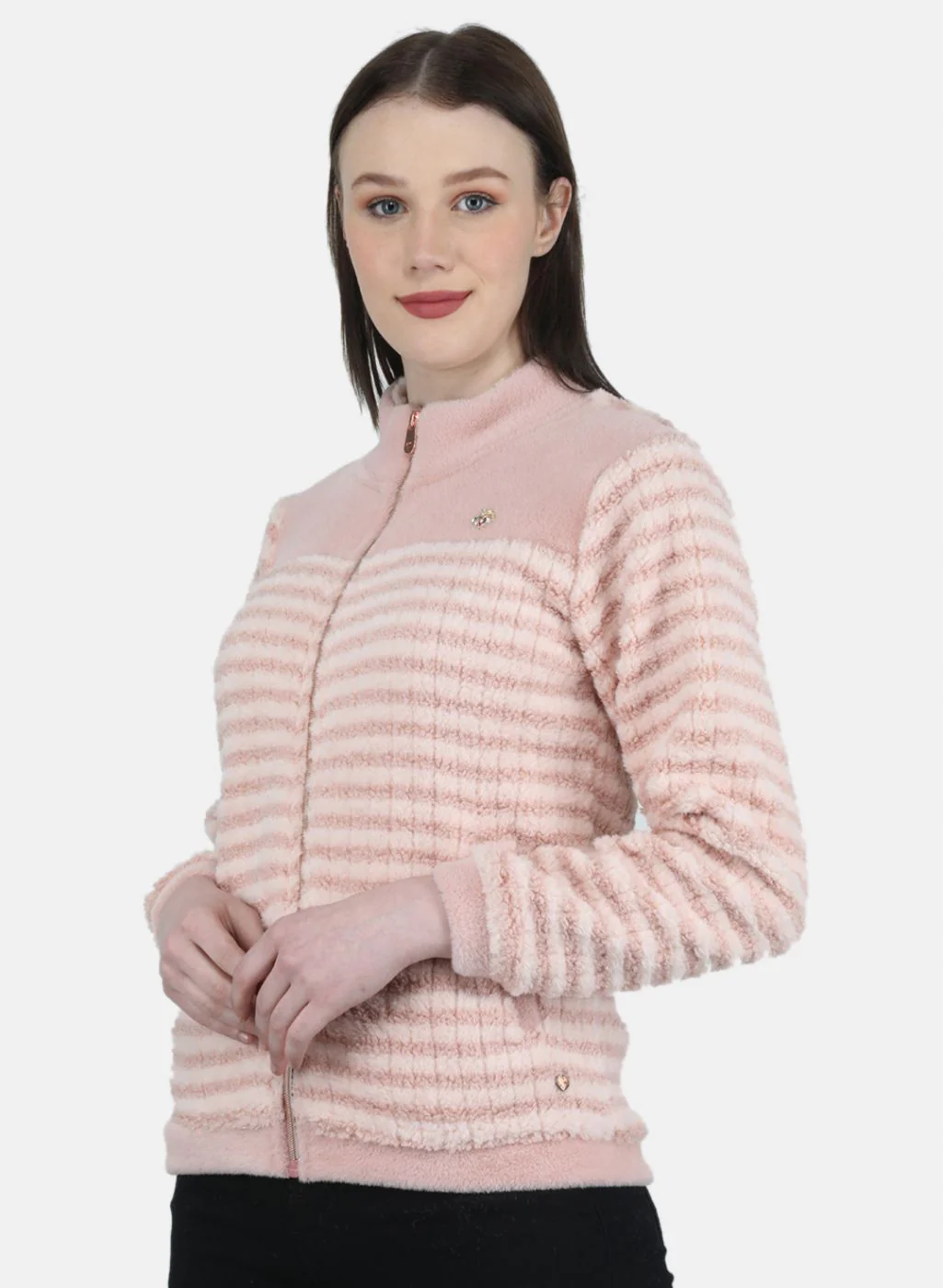 Women Pink Printed Sweatshirt - Image 2