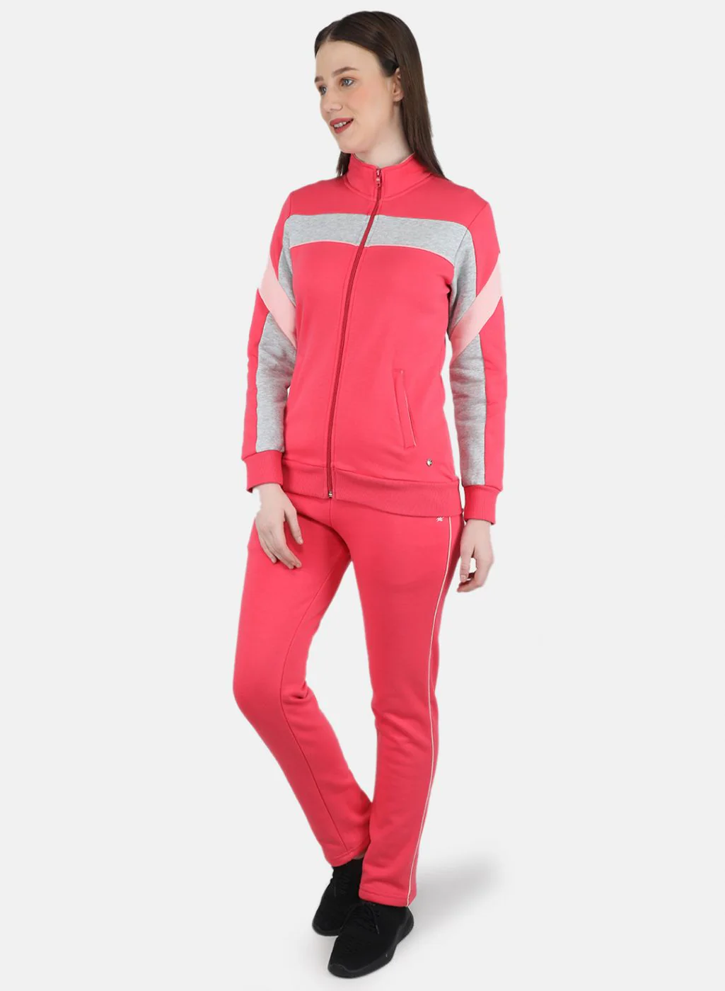 Women Pink Printed Tracksuit - Image 2