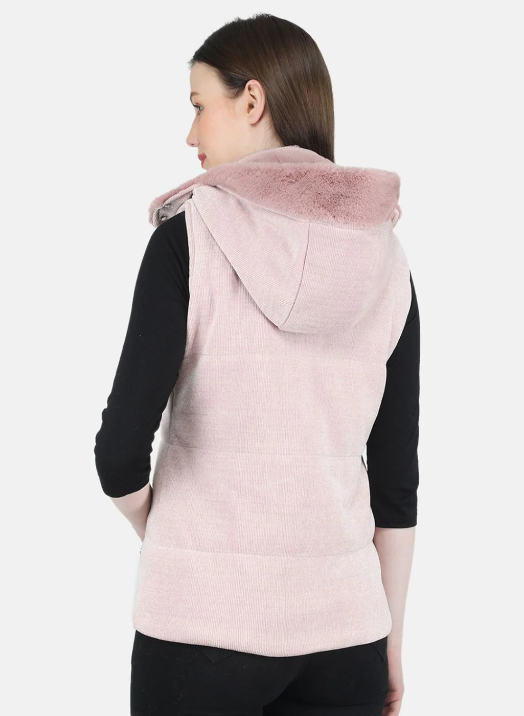 Women Pink Solid Jacket - Image 3