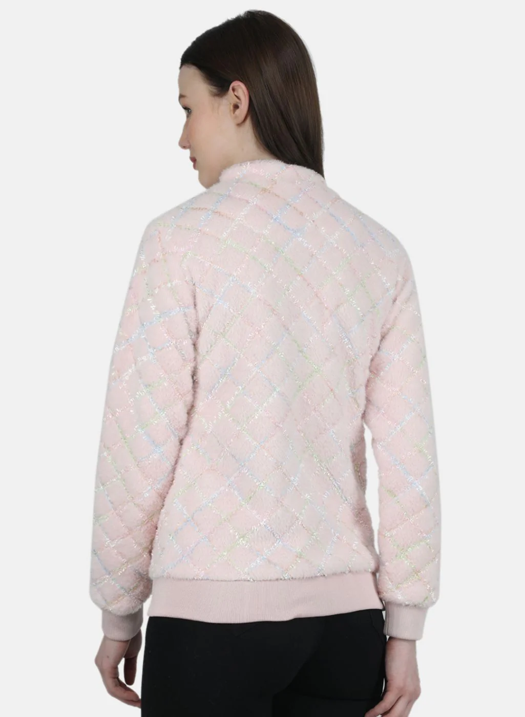 Women Pink Solid Jacket - Image 3