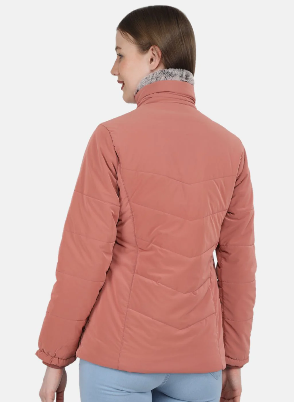 Women Pink Solid Jacket - Image 3