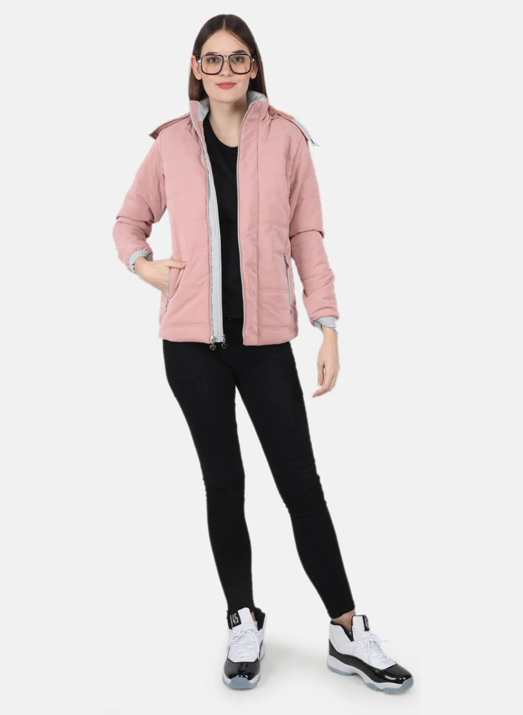 Women Pink Solid Jacket - Image 4