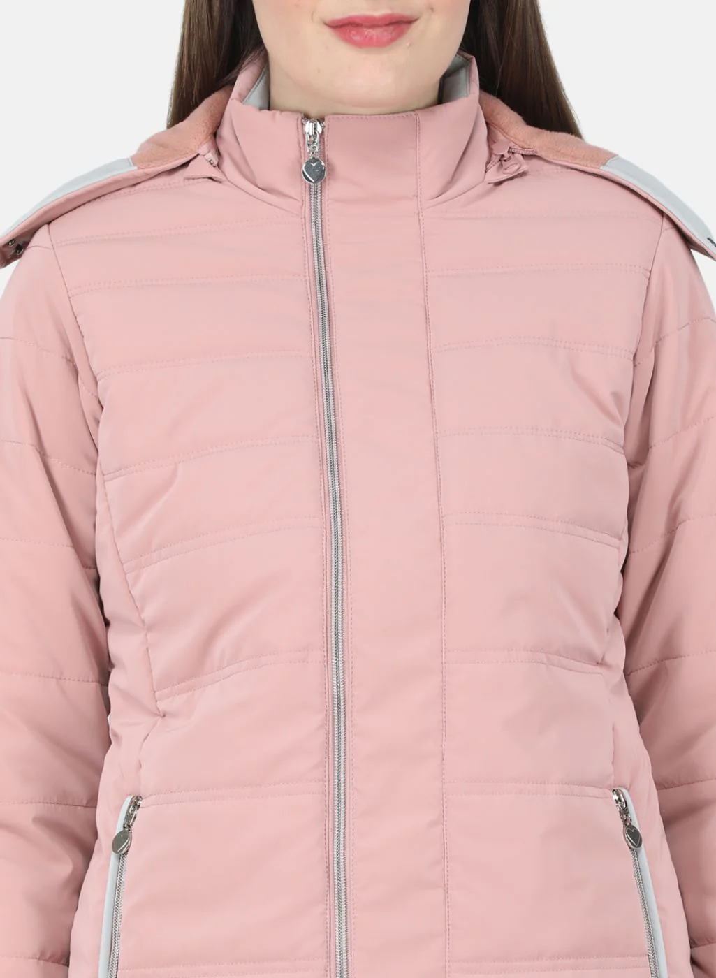 Women Pink Solid Jacket - Image 5