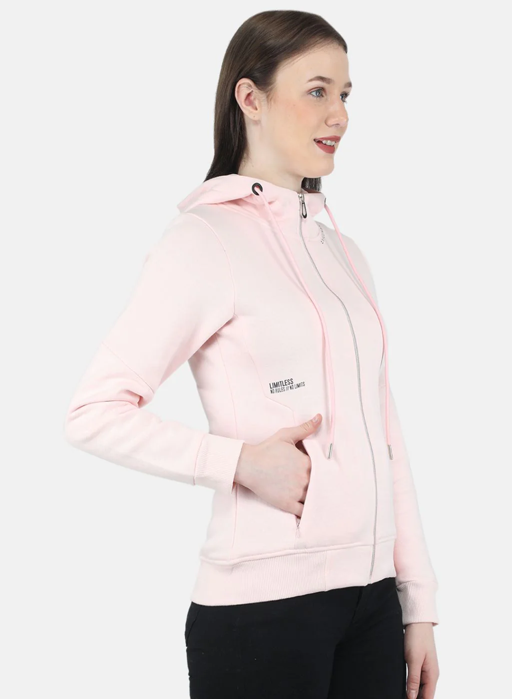 Women Pink Solid Sweatshirt - Image 6