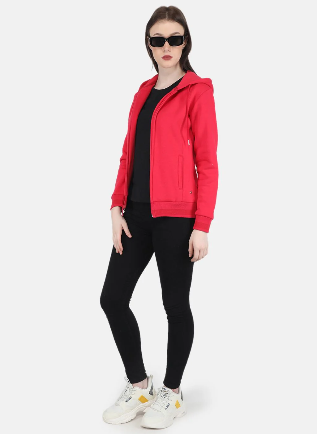 Women Pink Solid Sweatshirt - Image 5