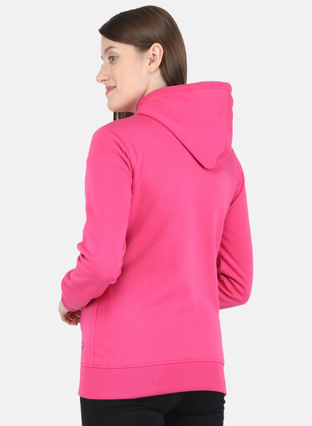 Women Pink Solid Sweatshirt - Image 3