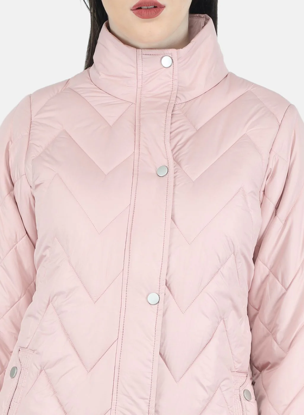 Women Pink Stripe Jacket - Image 5