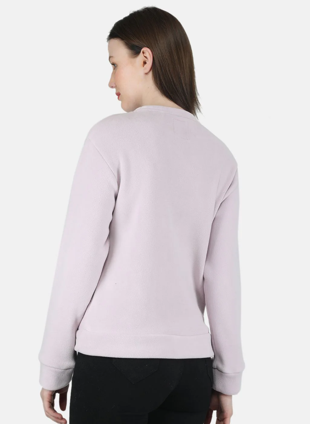 Women Purple Embroidered Sweatshirt - Image 3