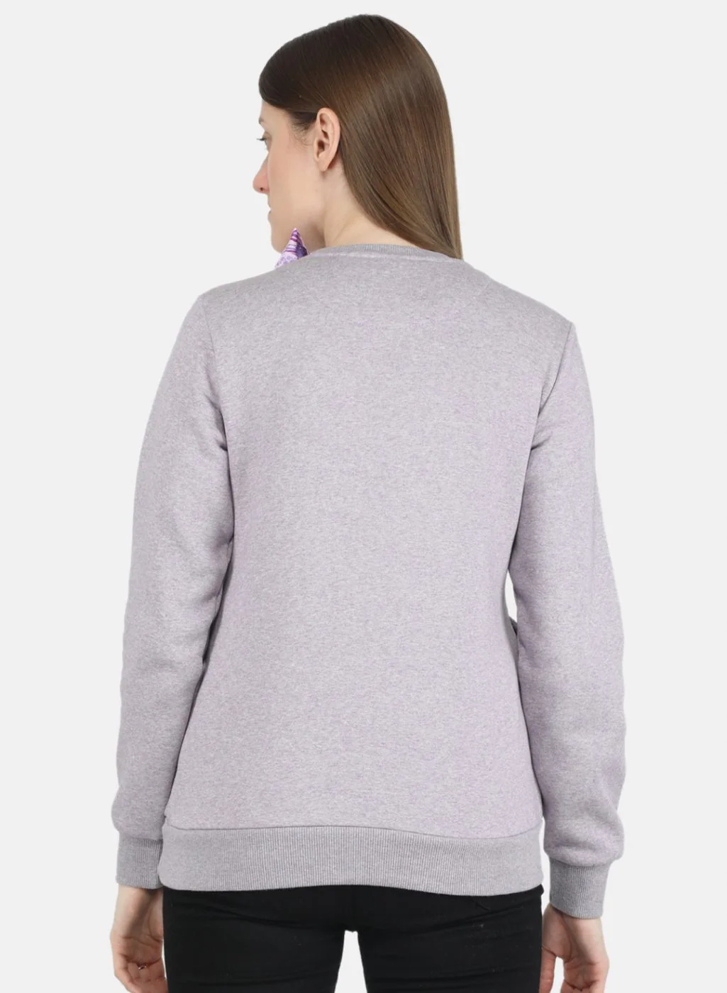 Women Purple Printed Sweatshirt - Image 3