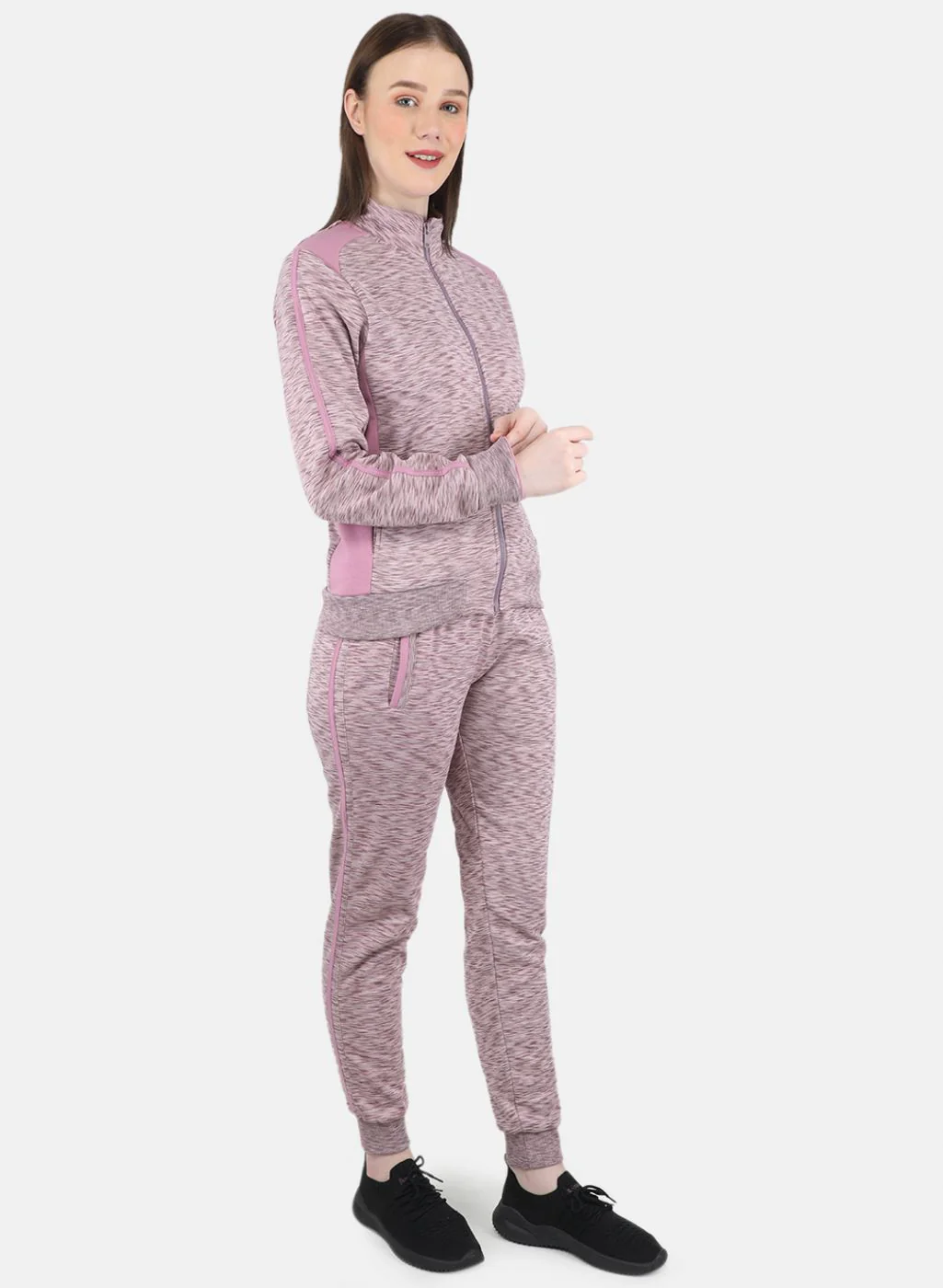 Women Purple Printed Tracksuit - Image 7