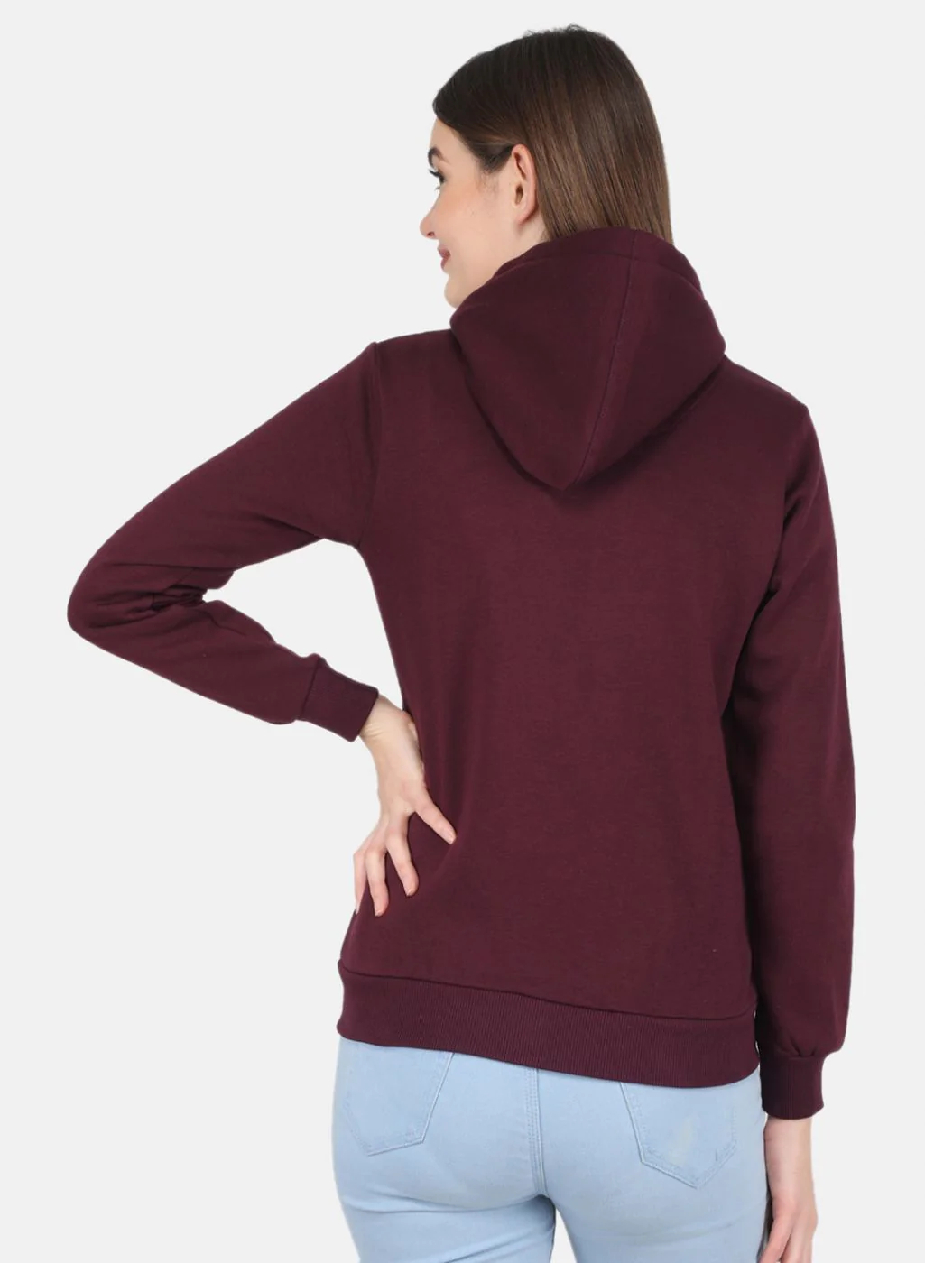 Women Purple Solid Sweatshirt - Image 3