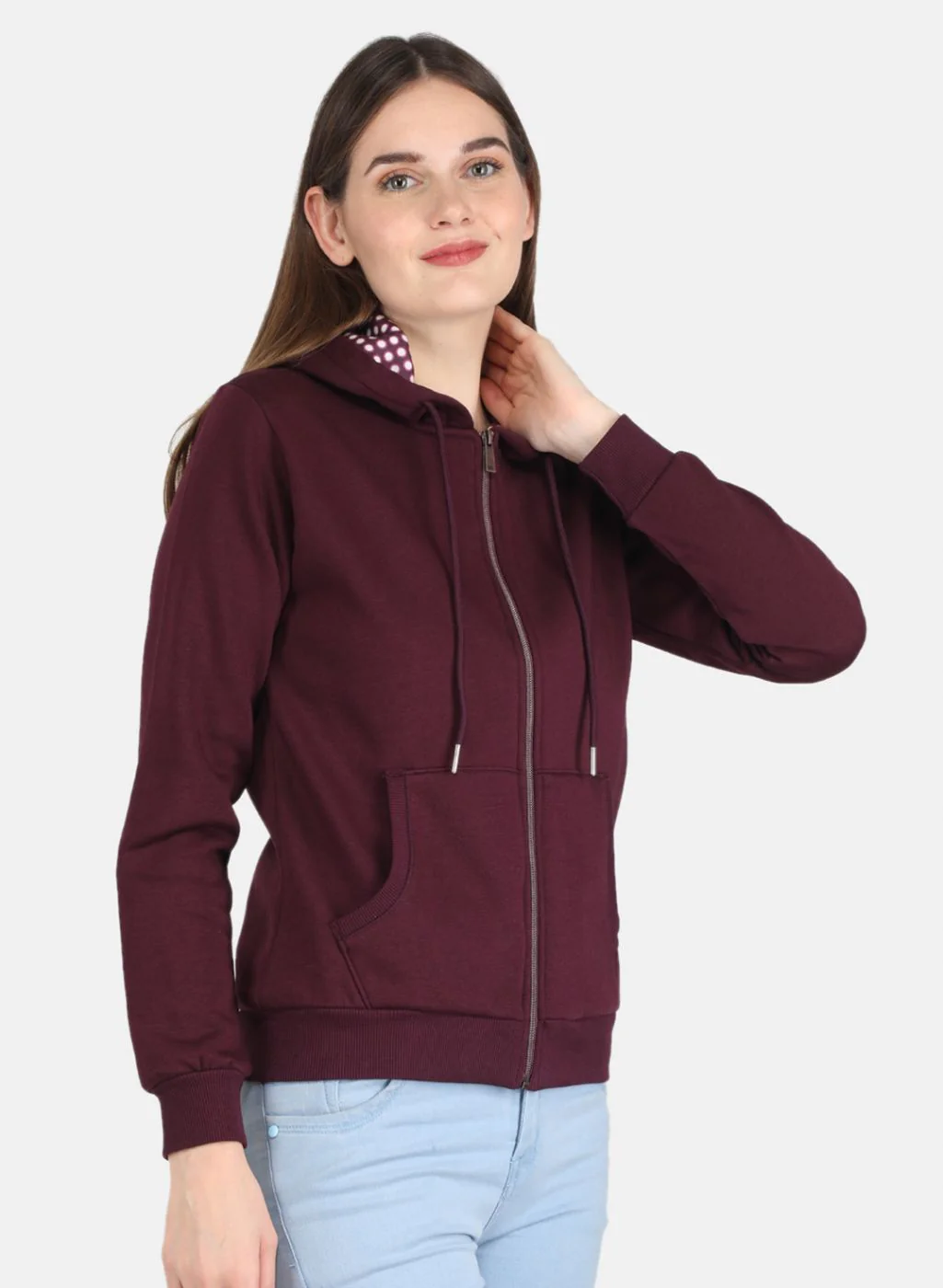 Women Purple Solid Sweatshirt - Image 6