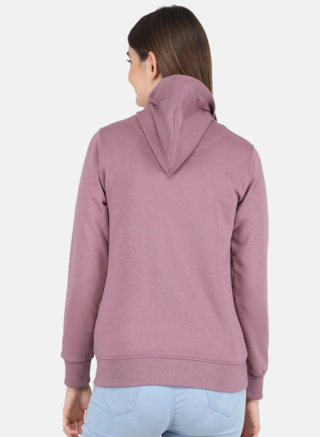 Women Purple Solid Sweatshirt - Image 3