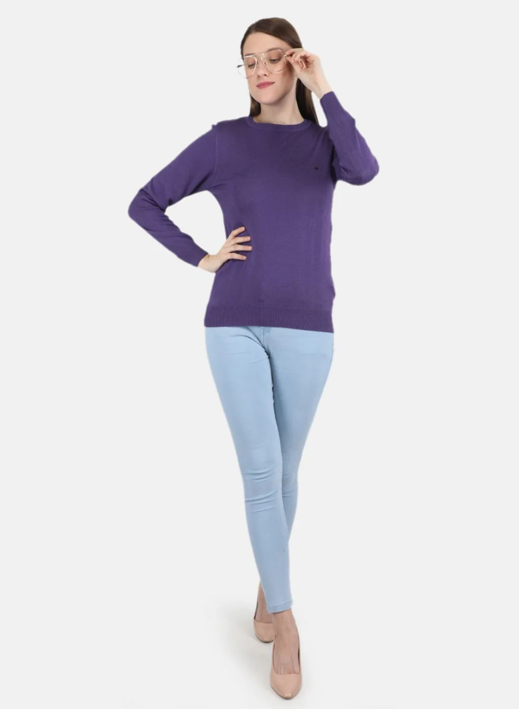Women Purple Solid Top - Image 4