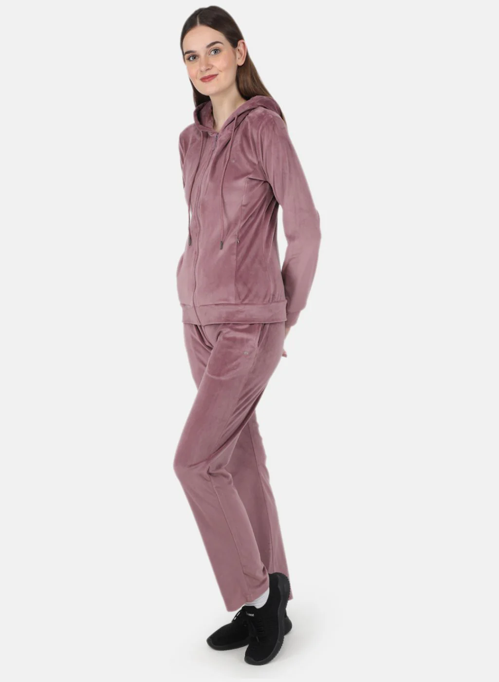 Women Purple Solid Tracksuit - Image 2