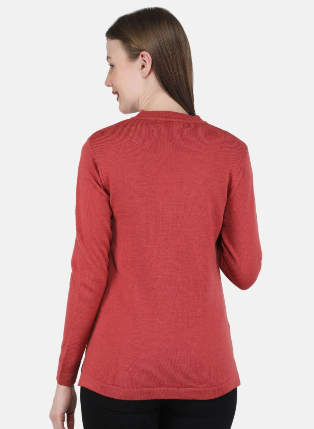 Women Red Solid Cardigan - Image 3
