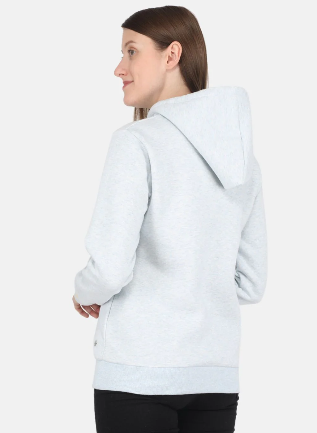 Women Sky Blue Printed Sweatshirt - Image 3