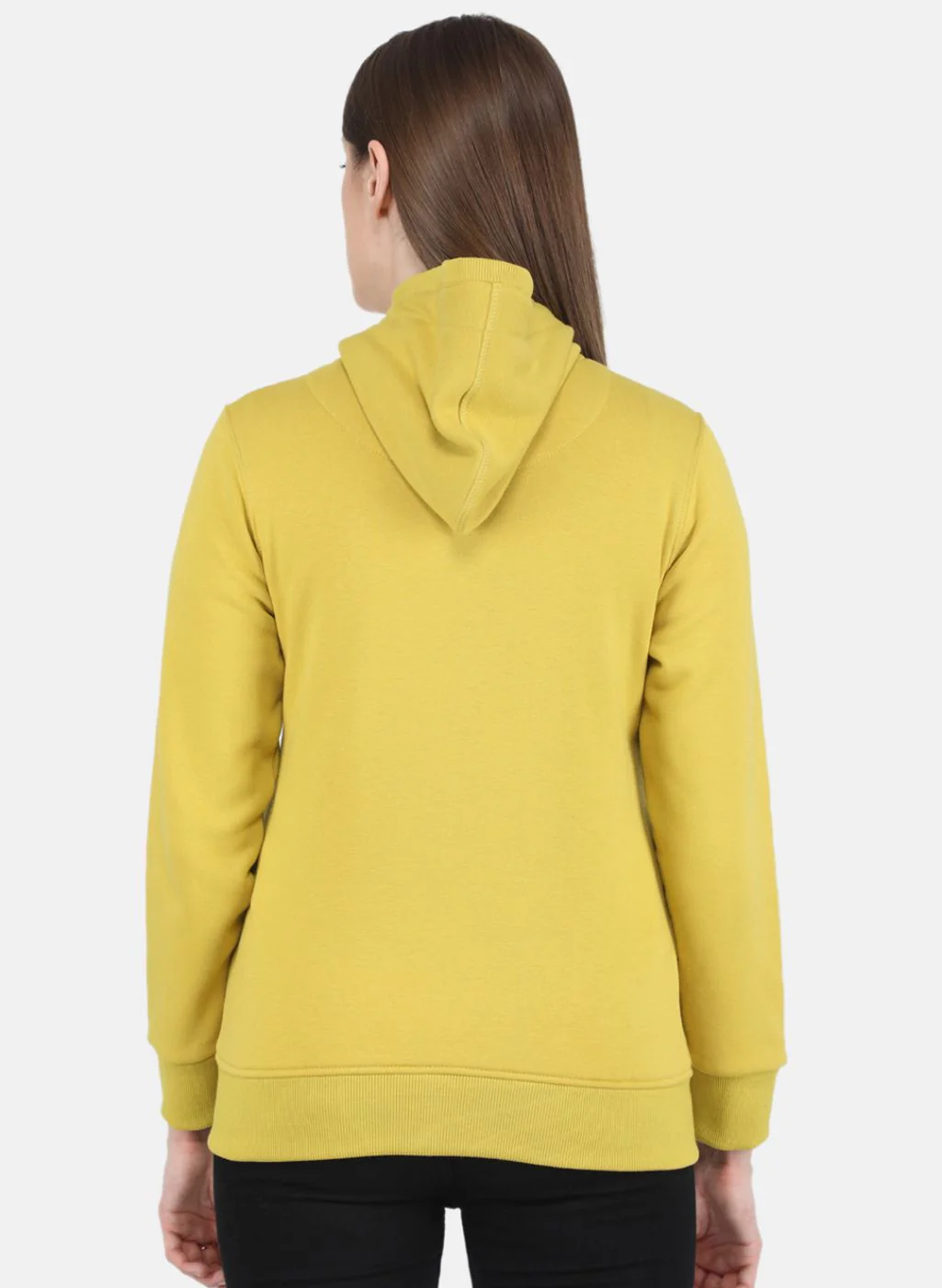 Women Yellow Solid Sweatshirt - Image 3