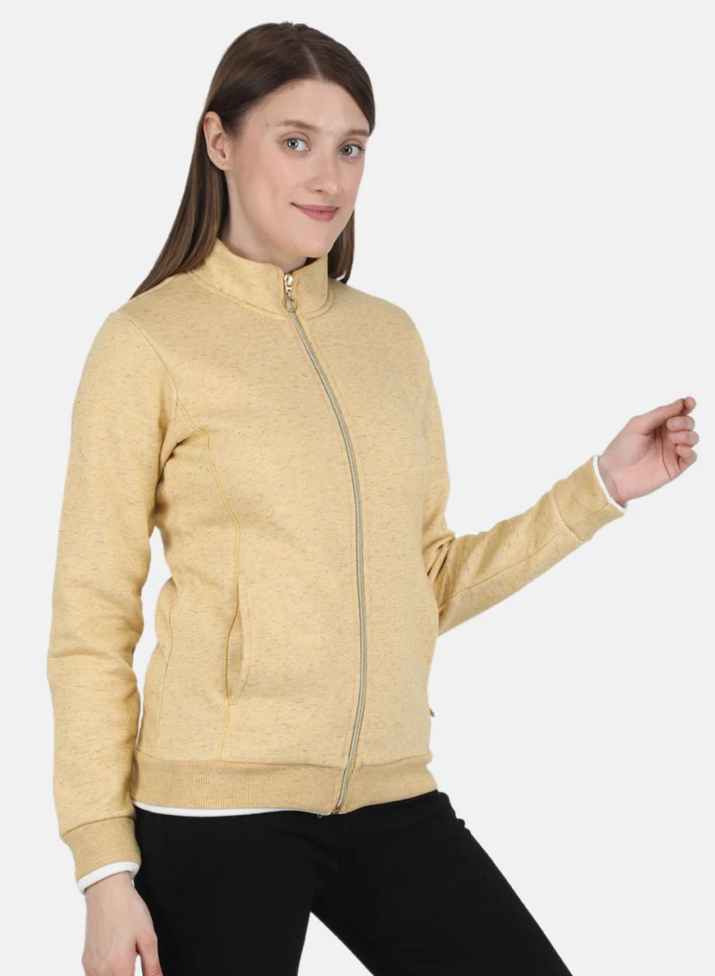 Women Yellow Stripe Sweatshirt - Image 6
