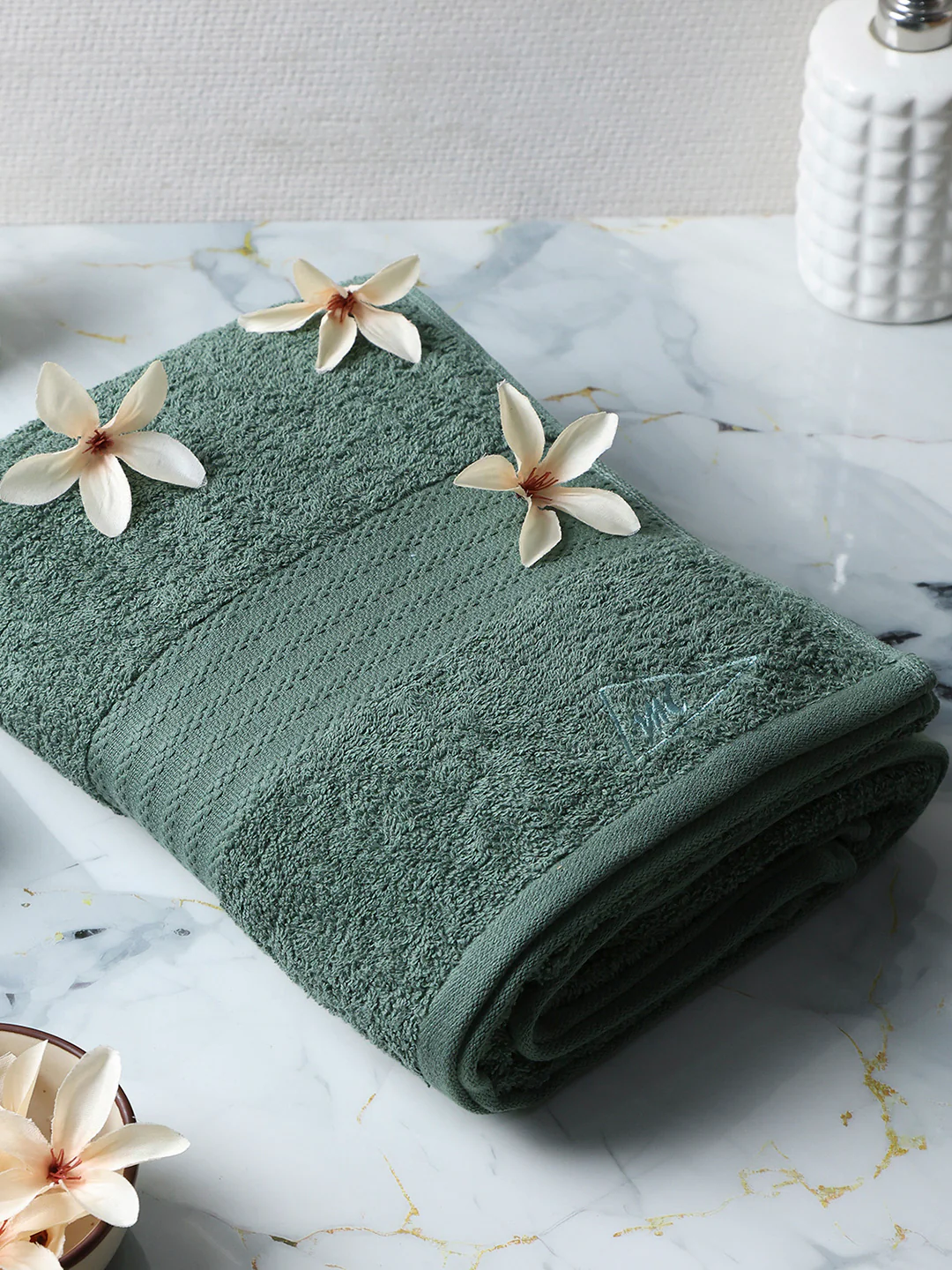 Olive Cotton Solid 400 GSM Car Towel (Jazz)