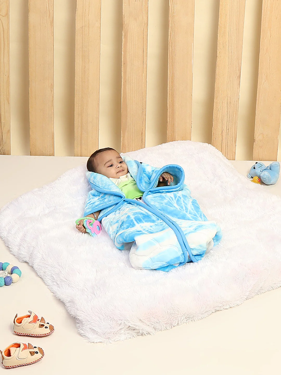 Printed Baby Blanket For Winter 1 Ply, 625 GSM, Weight 0.55 kg (Toddler)