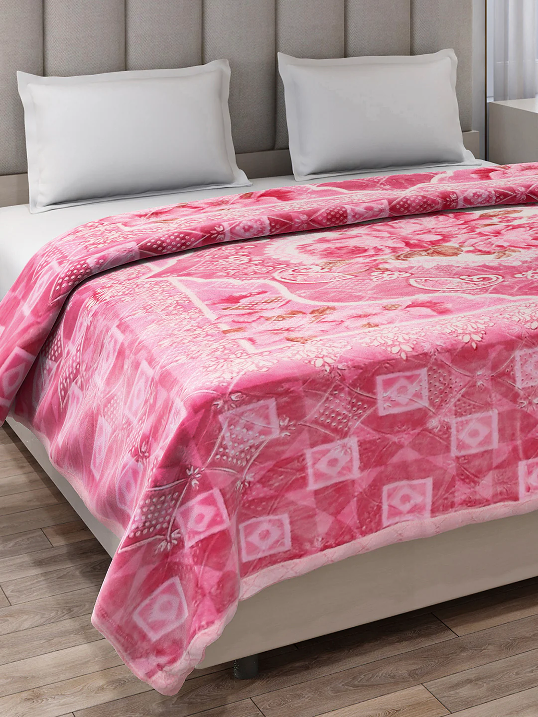 Printed Double Bed 1136 GSM Blanket for Heavy Winter - (Shahenshan BL)
