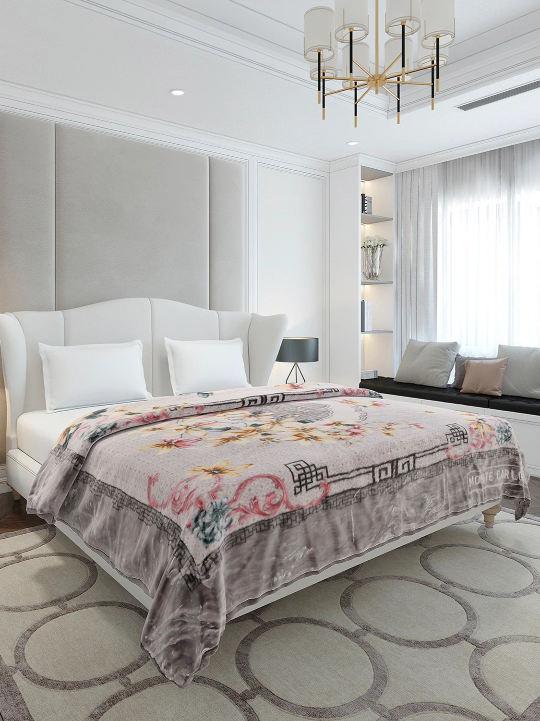 Printed Double Bed 2 Ply, 852 GSM Blanket for Heavy Winter - (Marshal) - Image 4