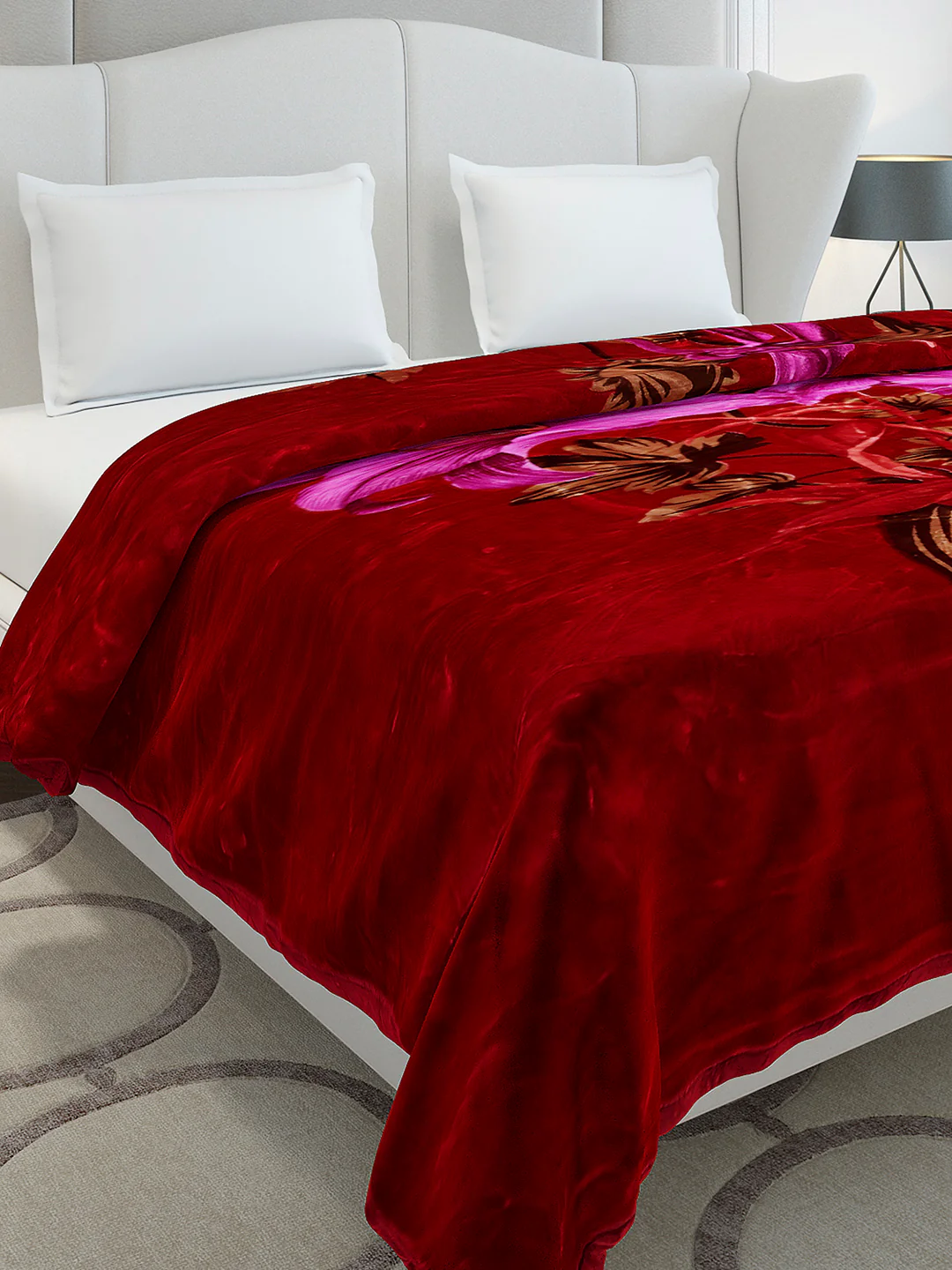 Printed Double Bed 2 Ply, 1136 GSM Blanket for Heavy Winter - (Monarch)