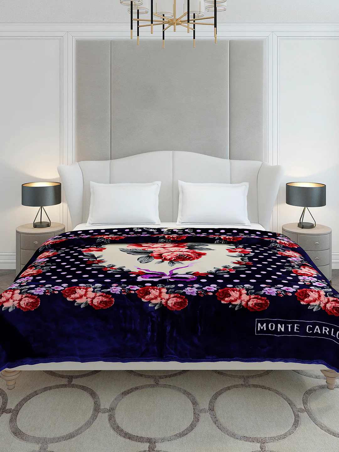Printed Double Bed 2 Ply, 1136 GSM Blanket for Heavy Winter - (Monarch) - Image 2