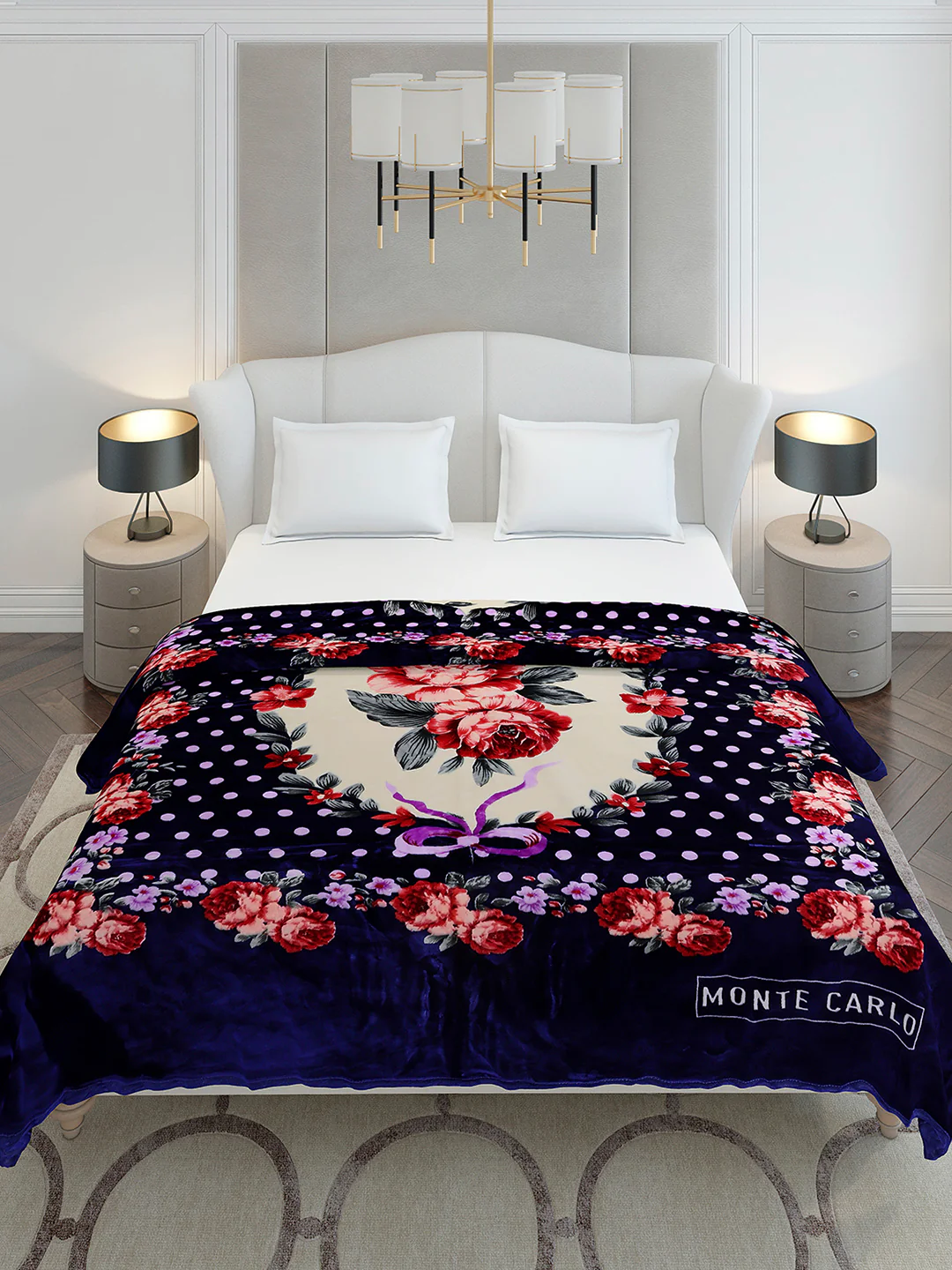 Printed Double Bed 2 Ply, 1136 GSM Blanket for Heavy Winter - (Monarch) - Image 3