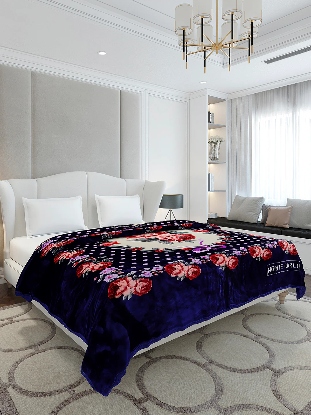 Printed Double Bed 2 Ply, 1136 GSM Blanket for Heavy Winter - (Monarch) - Image 4