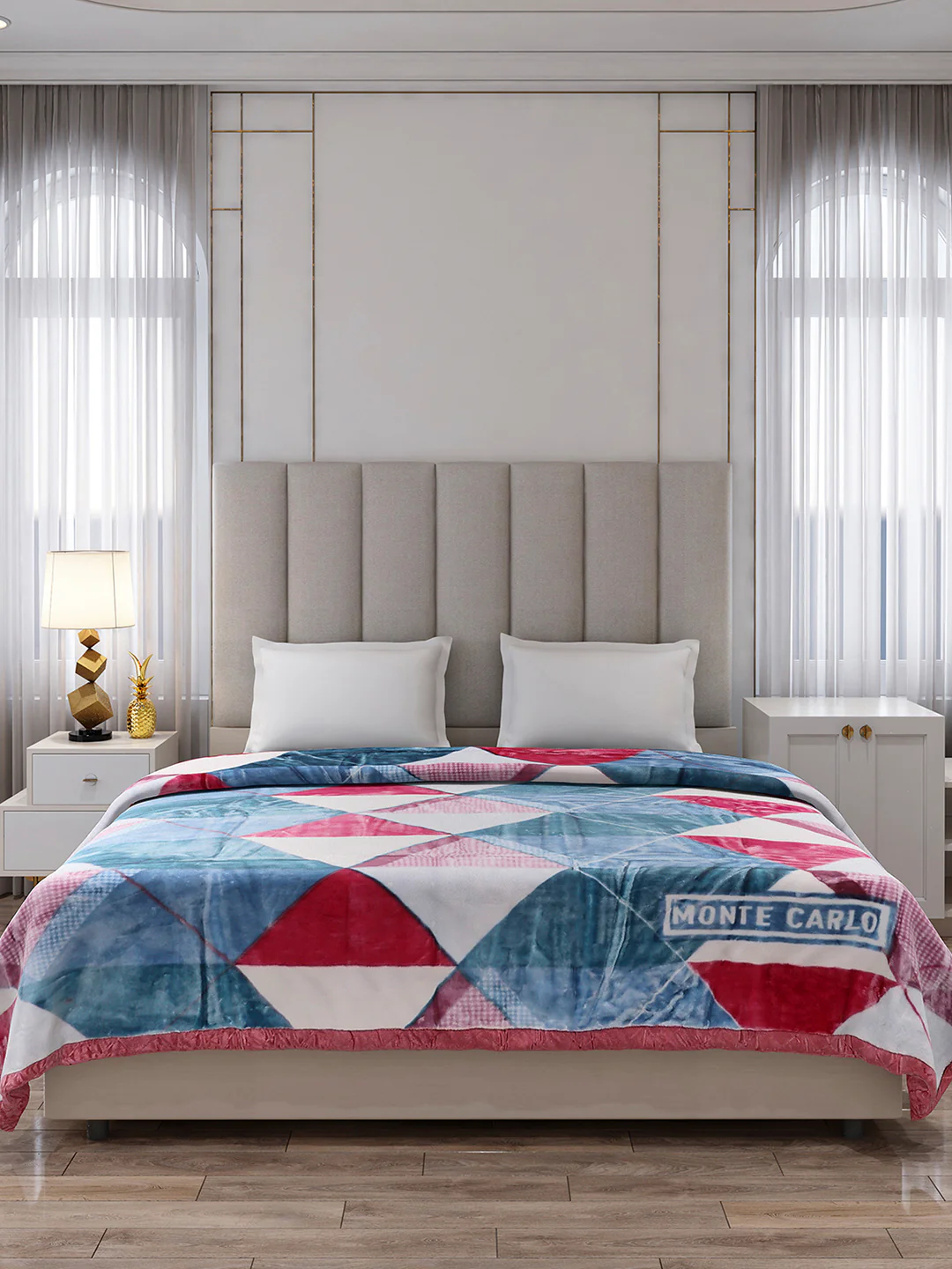 Printed Double Bed 2 Ply, 871 GSM Blanket for Heavy Winter - (Moon Valley Plus) - Image 2