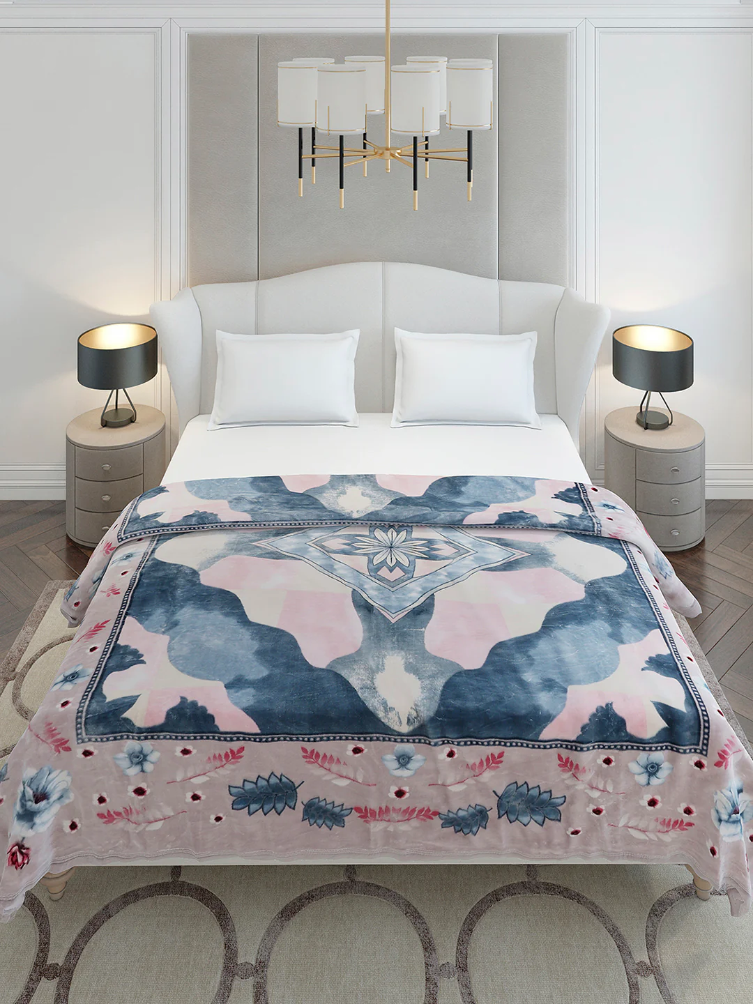 Printed Double Bed 3, 890 GSM Ply Blanket for Heavy Winter - (Gulnar) - Image 3