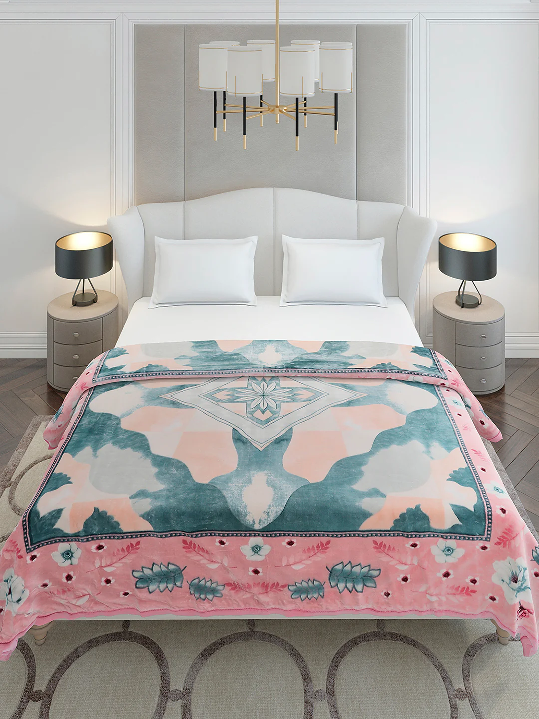 Printed Double Bed 3, 890 GSM Ply Blanket for Heavy Winter - (Gulnar) - Image 3