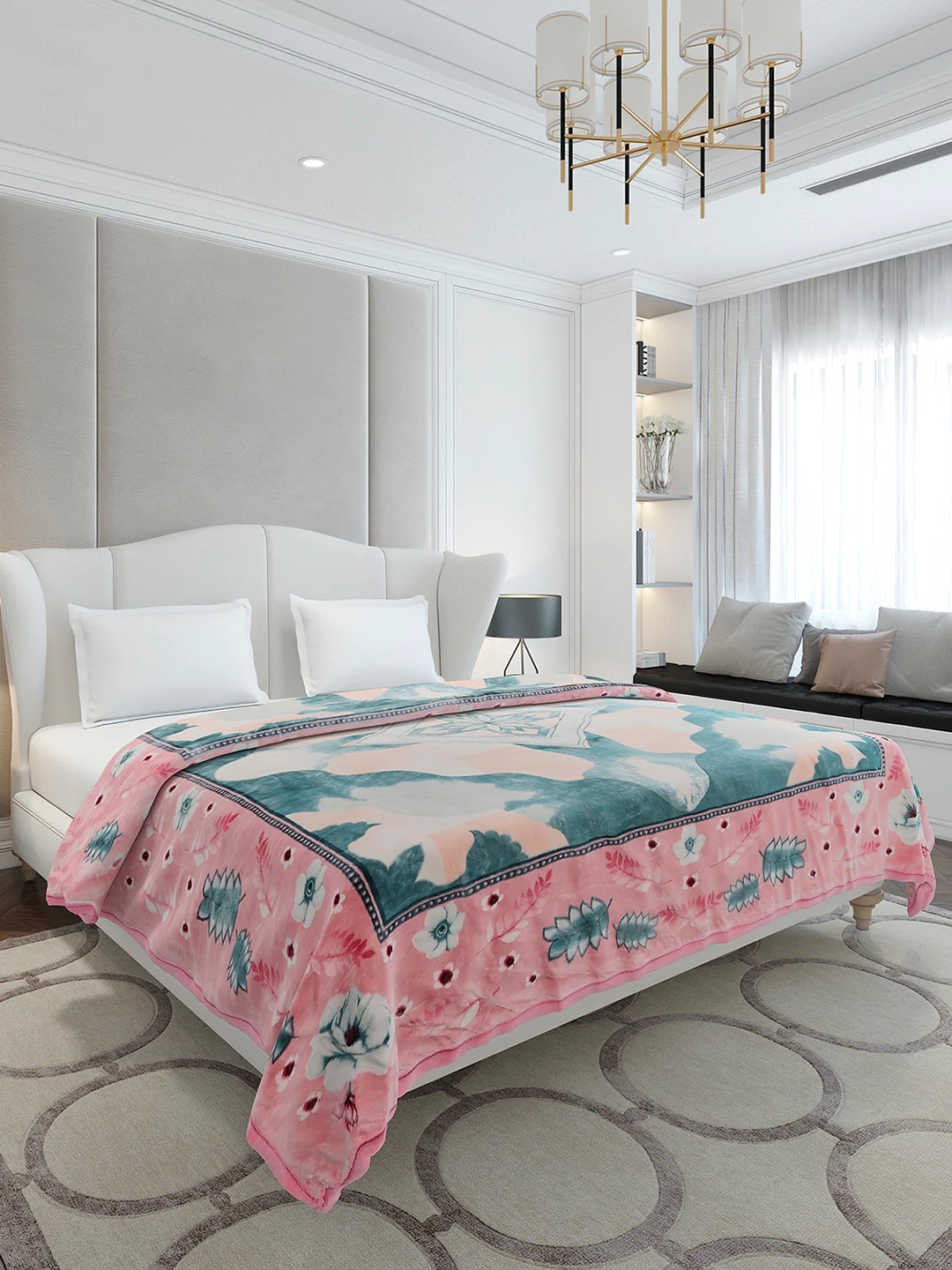 Printed Double Bed 3, 890 GSM Ply Blanket for Heavy Winter - (Gulnar) - Image 4