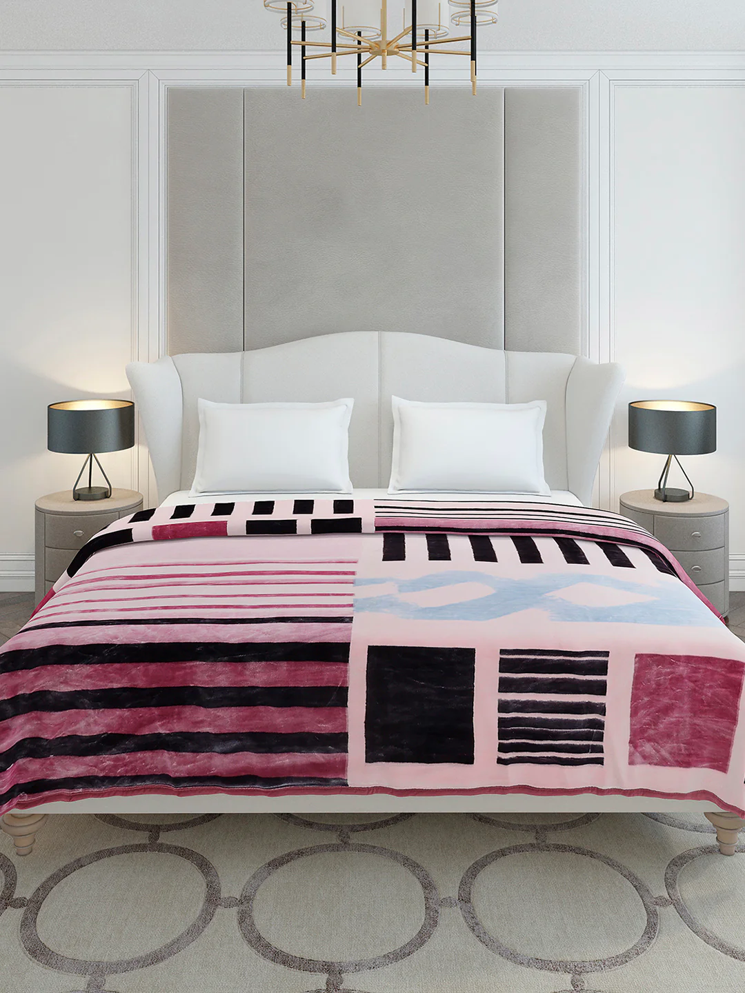 Printed Double Bed 3, 890 GSM Ply Blanket for Heavy Winter - (Gulnar) - Image 2