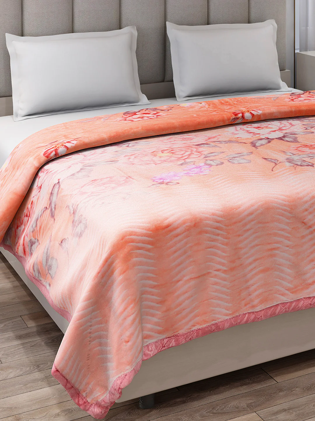 Printed Double Bed 3 Ply, 909 GSM Blanket for Heavy Winter - (Wild Side)