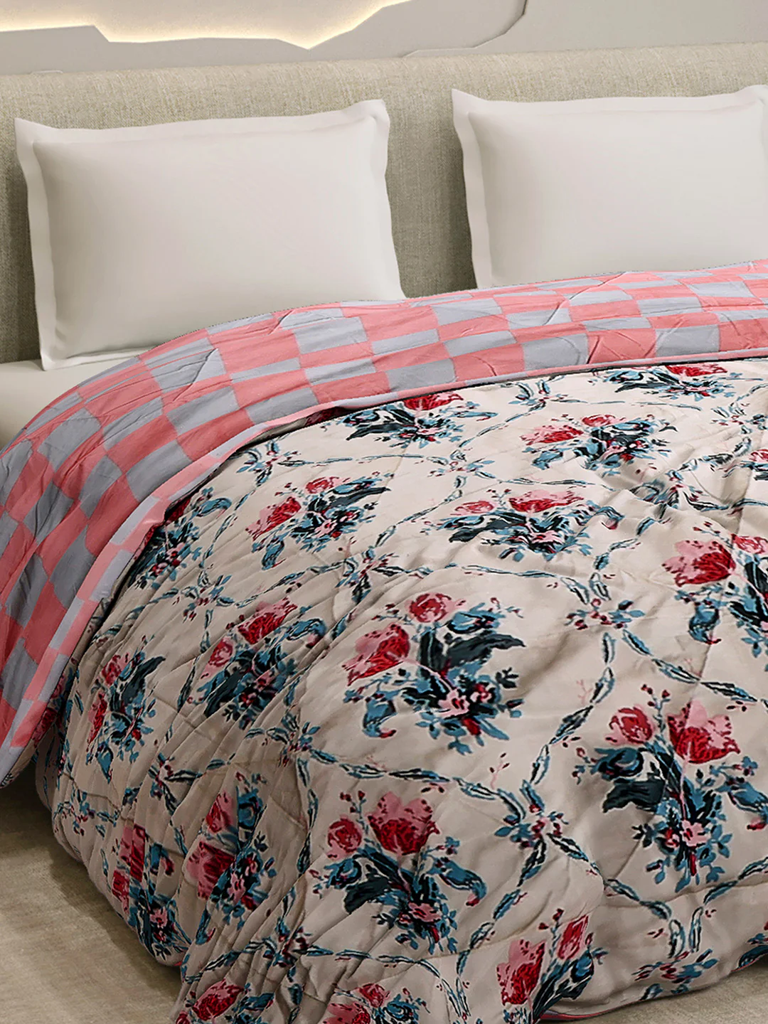 Printed Double Bed 3 Ply Comforter for AC Room - (Sanskriti)