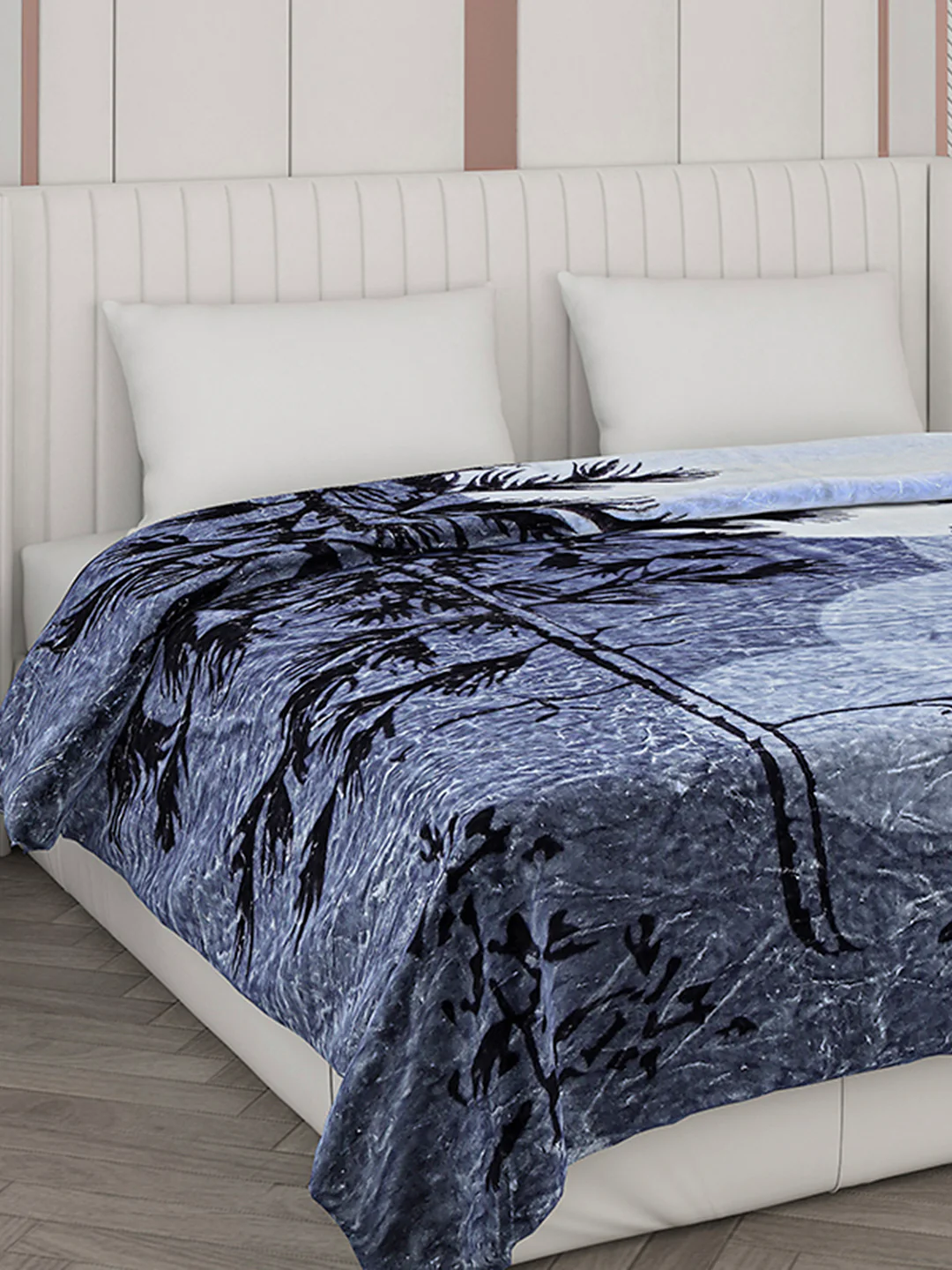 Printed Double Bed 596 GSM Blanket Samuel 2 Ply (Weight 3.15 kg)
