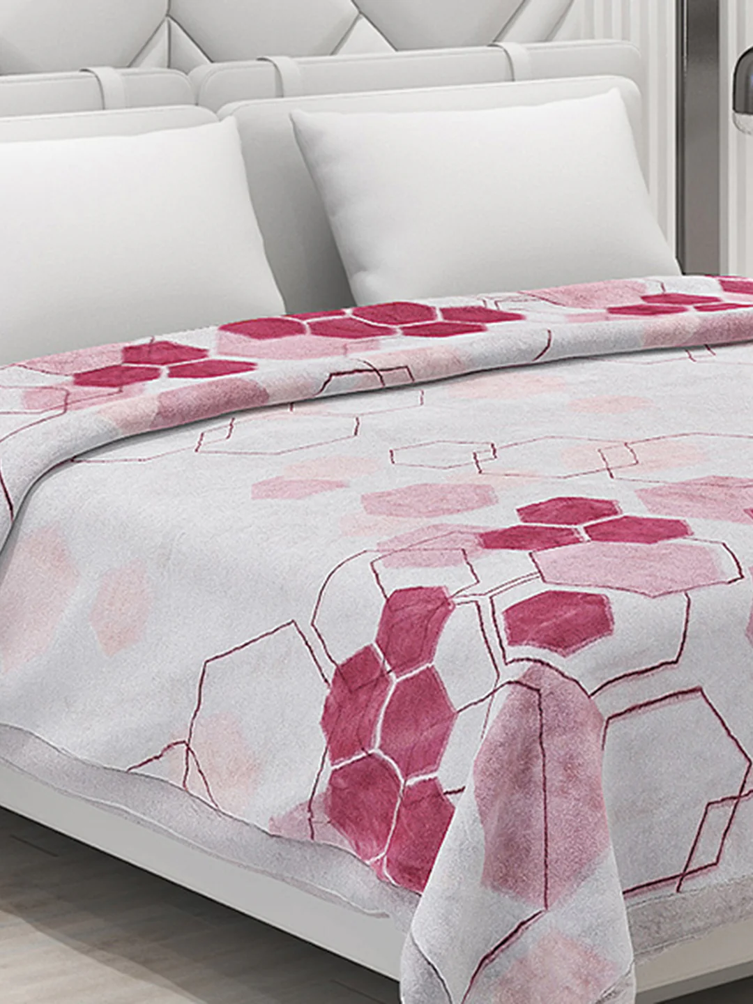 Printed Double Bed 795 GSM Blanket Cashmere 2 Ply (Weight 4.2 kg)