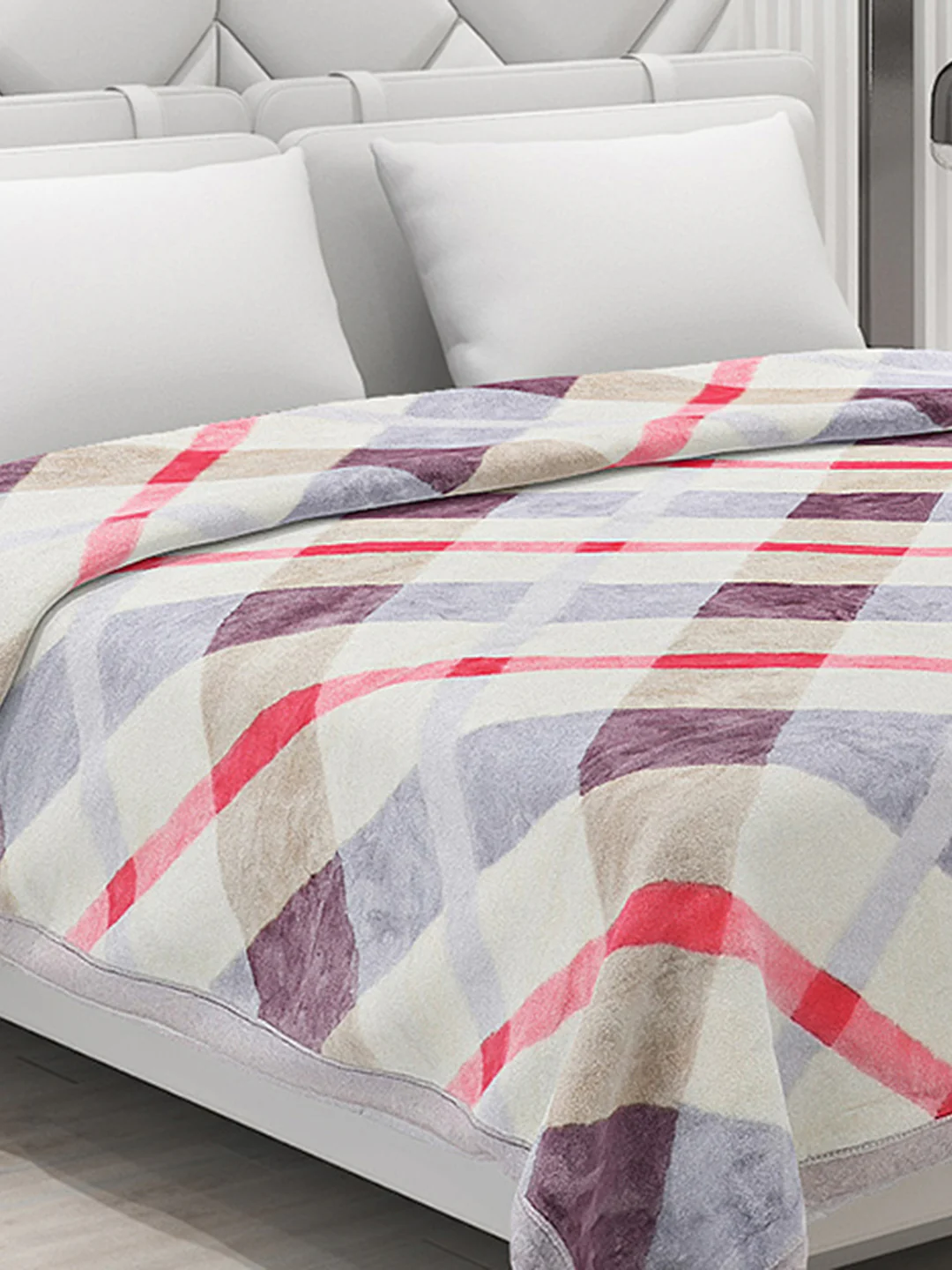 Printed Double Bed 795 GSM Blanket Cashmere 2 Ply (Weight 4.2 kg)