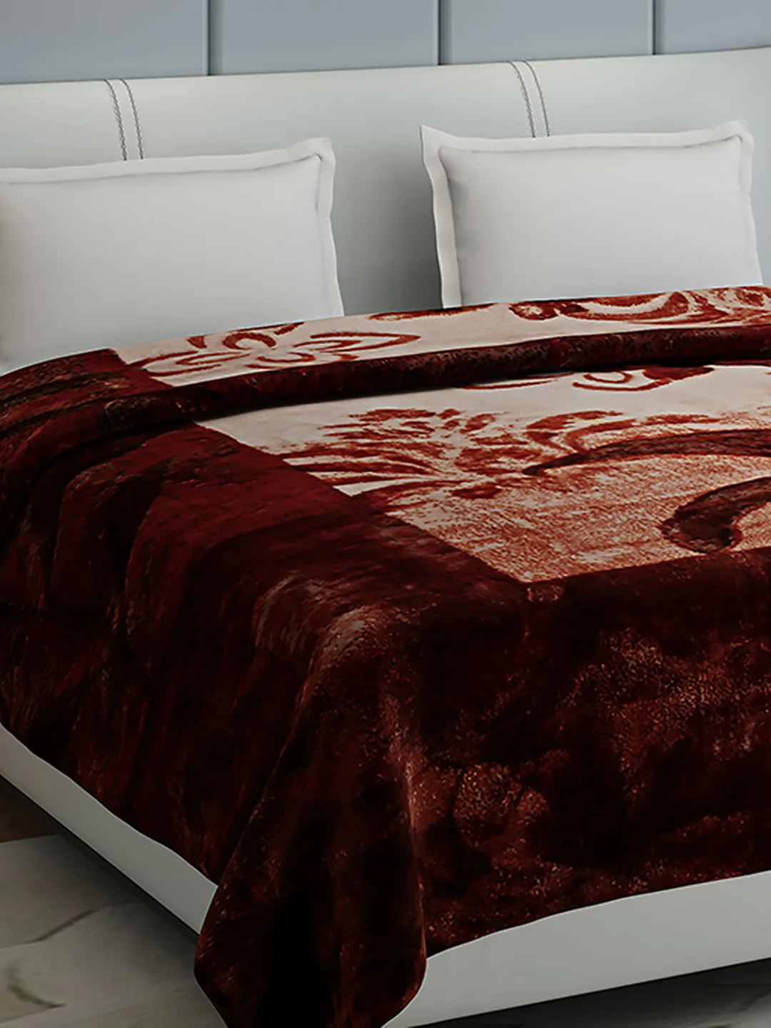 Printed Double Bed 947 GSM Blanket Hunter 2 Ply (Weight 5 kg)