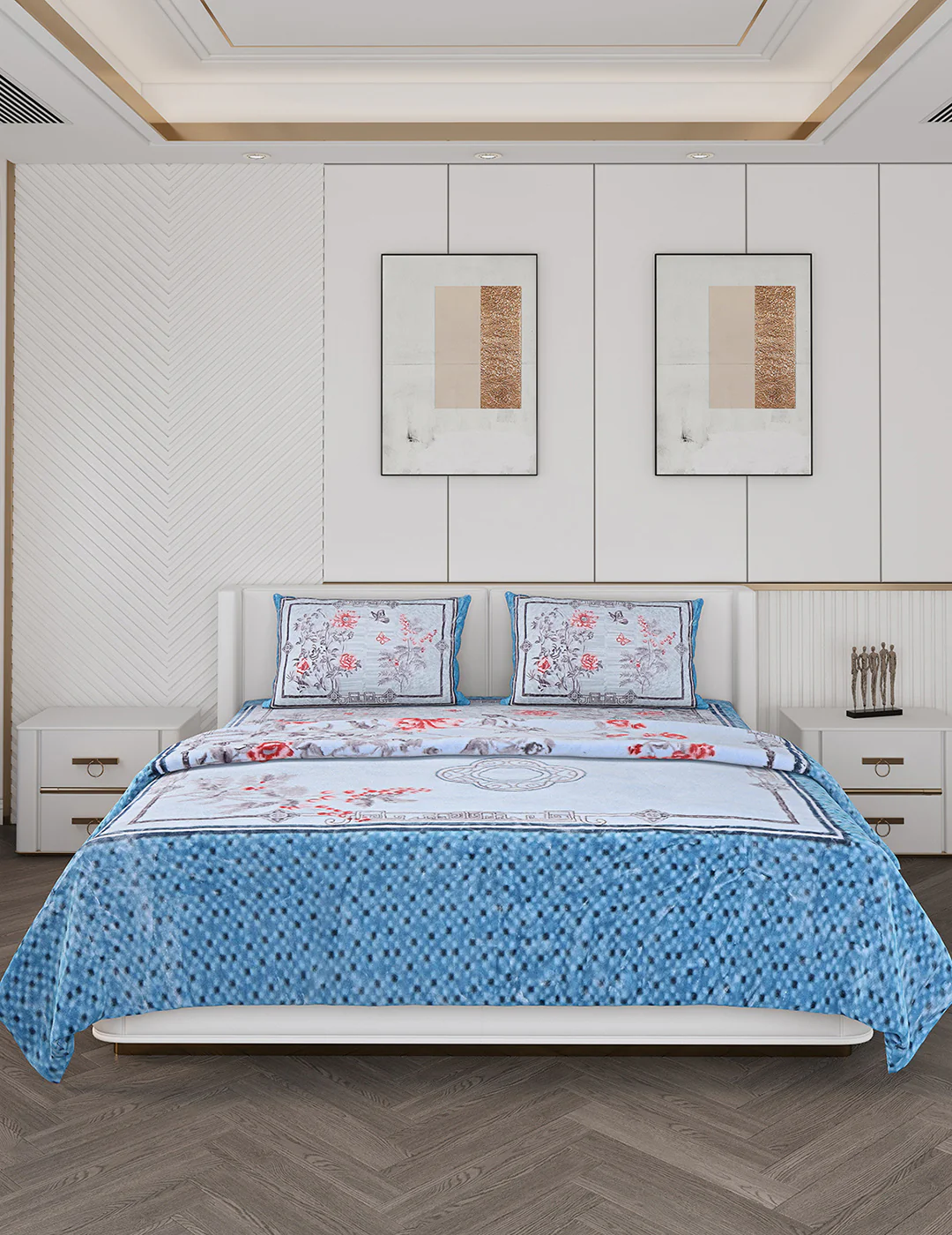 Printed Double Bed Bedding Set - Image 2